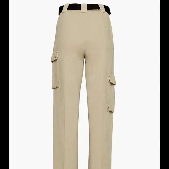 NWT Aritzia TNA Belted Cargo Pant Gd Humus Beige XS - Picture 7 of 13
